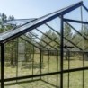 Gampre Serre de jardin en verre Noir 6.38m²