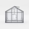 Gampre Serre de jardin en verre Noir 6.5m²