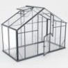 Gampre Serre de jardin en verre Noir 4.35m²