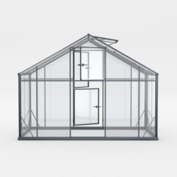 Gampre Serre de jardin en verre Noir 4.35m²