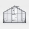 Gampre Serre de jardin en verre Noir 12.5m²