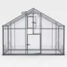 Gampre Serre de jardin en verre Noir 12.5m²