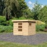 Karibu Abri de jardin bois 5 à 10 m² Bois Marron 5.25m²