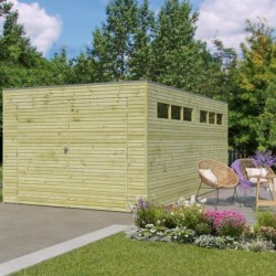 Gardenas Garage bois  Marron 15.3m²