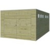Gardenas Garage bois  Marron 15.3m²