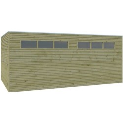 Gardenas Garage bois  Marron 15.3m²