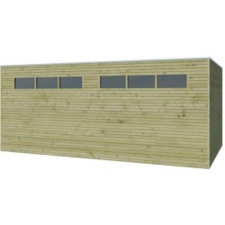 Gardenas Garage bois  Marron 15.3m²