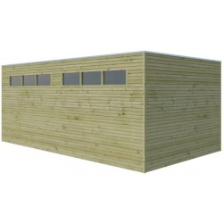 Gardenas Garage bois  Marron 15.3m²