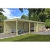Gardenas Garage bois Bois massif Marron 15.3m²
