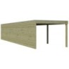 Gardenas Garage bois Bois massif Marron 15.3m²