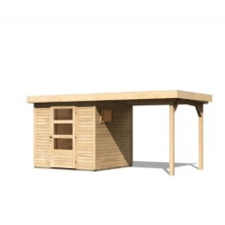 Karibu Abri de jardin bois 10 à 15 m² Bois massif Marron 4.6m²
