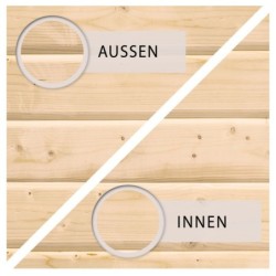 Karibu Abri de jardin bois 10 à 15 m² Bois massif Marron 4.6m²