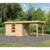 Karibu Abri de jardin bois 10 à 15 m² Bois massif Marron
