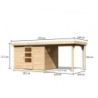 Karibu Abri de jardin bois 10 à 15 m² Bois massif Marron