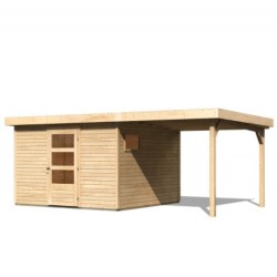 Karibu Abri de jardin bois 15 à 20 m² Bois massif Marron
