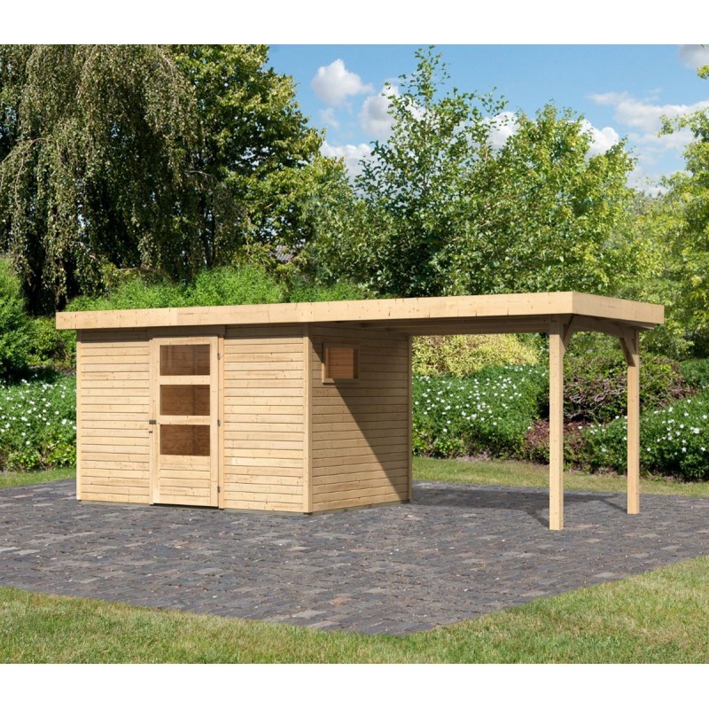 Karibu Abri de jardin bois 10 à 15 m² Bois massif Marron 6.5m² Karibu Abri de jardin bois 10 à 15 m² Bois massif Marron 6.5m²