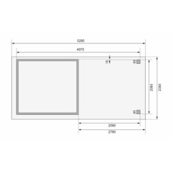 Karibu Abri de jardin bois 10 à 15 m² Bois massif Gris