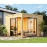 Karibu Abri de jardin bois 5 à 10 m² Bois massif Marron