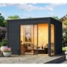 Karibu Abri de jardin bois 5 à 10 m² Bois massif Gris