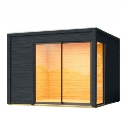 Karibu Abri de jardin bois 5 à 10 m² Bois massif Gris