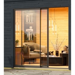 Karibu Abri de jardin bois 5 à 10 m² Bois massif Gris