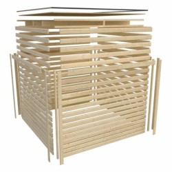 Karibu Abri de jardin bois 5 à 10 m² Bois massif Gris