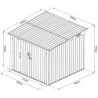 X-Metal Abri pour vélos Acier galvanisé Gris 4.2m²