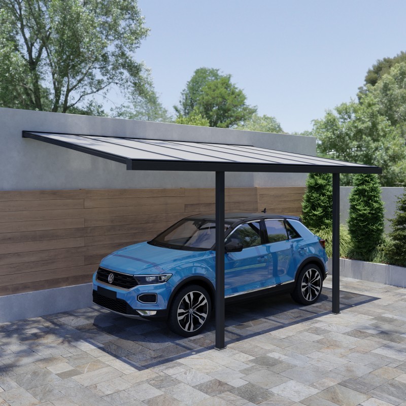 Essency Carport Aluminium Gris 15m² Essency Carport Aluminium Gris 15m²