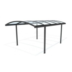 Essency Carport Aluminium Gris 18m²