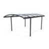 Essency Carport Aluminium Gris 21m²
