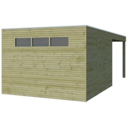 Gardenas Abri de jardin bois plus de 20 m²  Marron 12m²