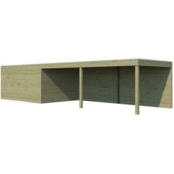 Gardenas Abri de jardin bois plus de 20 m²  Marron 12m²