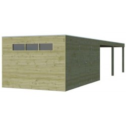 Gardenas Abri de jardin bois plus de 20 m²  Marron 12m²