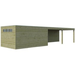 Gardenas Abri de jardin bois plus de 20 m²  Marron 12m²