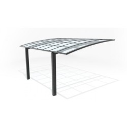 Essency Carport Aluminium Gris 15m²