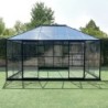 Green Protect Serre de jardin en verre Aluminium et verre trempé Noir 12.01m²