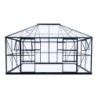 Green Protect Serre de jardin en verre Aluminium et verre trempé Noir 12.01m²