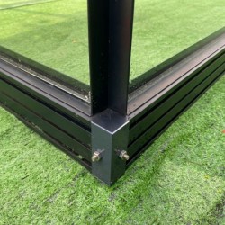 Green Protect Serre de jardin en verre Aluminium et verre trempé Noir 12.01m²