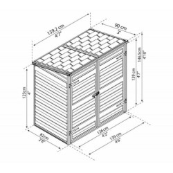 Canopia by Palram Abri de jardin résine Polycarbonate Gris 1.25m²