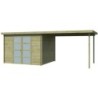 Gardenas Abri de jardin bois 10 à 15 m² Bois massif Marron 8.5m²