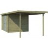 Gardenas Abri de jardin bois 10 à 15 m² Bois massif Marron 8.5m²