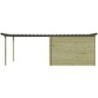 Gardenas Abri de jardin bois 10 à 15 m² Bois massif Marron 8.5m²