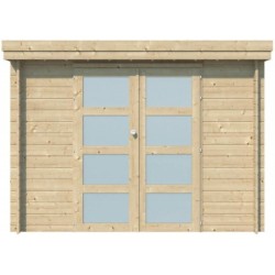 Gardenas Abri de jardin bois 5 à 10 m² Bois massif Marron 6.86m²