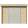 Gardenas Abri de jardin bois 5 à 10 m² Bois massif Marron 6.86m²