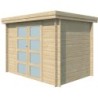 Gardenas Abri de jardin bois 5 à 10 m² Bois massif Marron 6.86m²