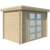 Gardenas Abri de jardin bois 5 à 10 m² Bois massif Marron 6.86m²