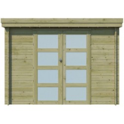 Gardenas Abri de jardin bois 5 à 10 m² Bois massif Marron 6.86m²