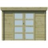 Gardenas Abri de jardin bois 5 à 10 m² Bois massif Marron 6.86m²