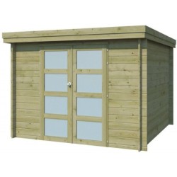 Gardenas Abri de jardin bois 5 à 10 m² Bois massif Marron 9.6m²