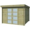 Gardenas Abri de jardin bois 5 à 10 m² Bois massif Marron 9.6m²